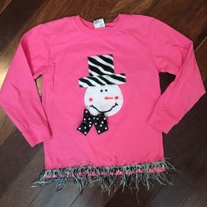 Girls snowman long sleeve t-shirt